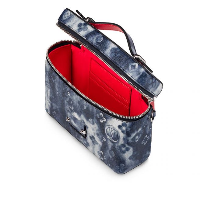 Christian Louboutin Kypipouch Small Creative Leder Pouches Beuteltasche Herren Mehrfarbig Blau | AT-13315