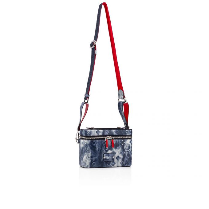 Christian Louboutin Kypipouch Small Creative Leder Pouches Beuteltasche Herren Mehrfarbig Blau | AT-13315