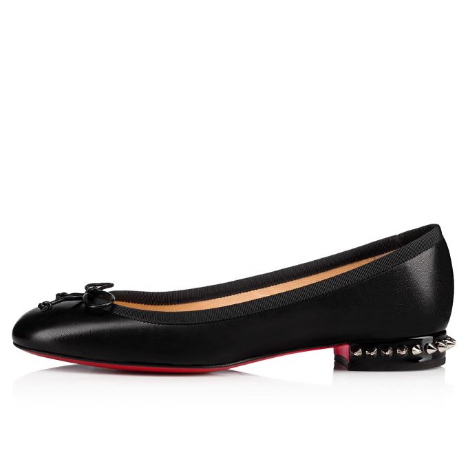 Christian Louboutin La Massine 000 Nappa Flats Flats Damen Schwarz | AT-50308