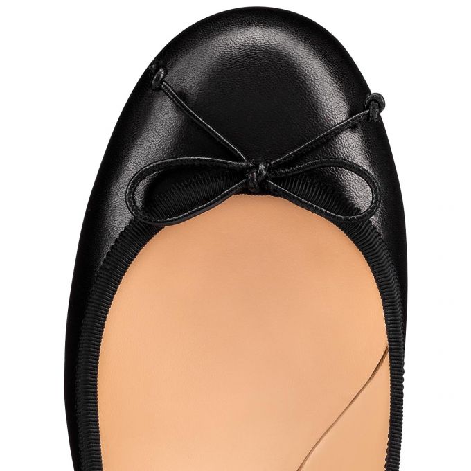 Christian Louboutin La Massine 000 Nappa Flats Flats Damen Schwarz | AT-50308