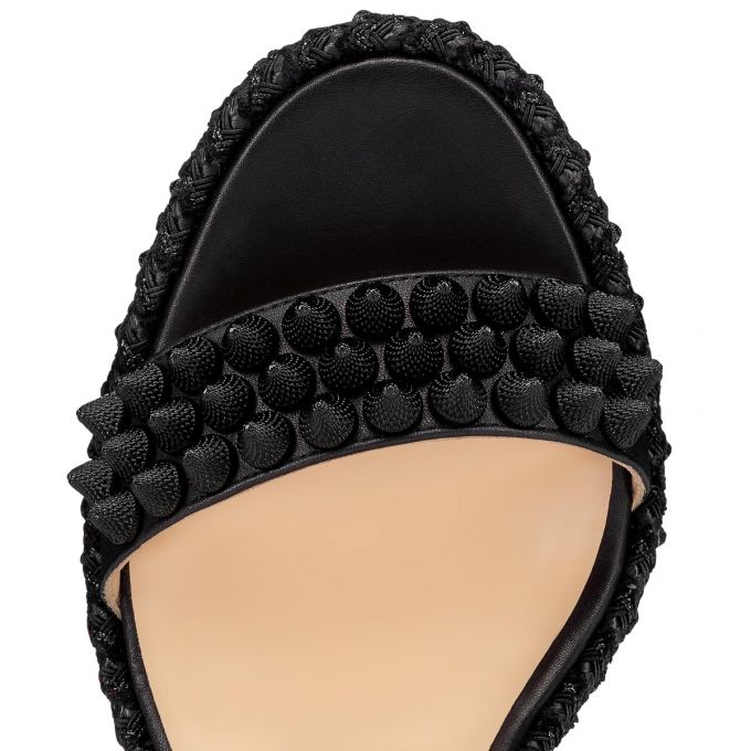 Christian Louboutin Lata 110 Calf Espadrilles Espadrilles Damen Schwarz | AT-45068