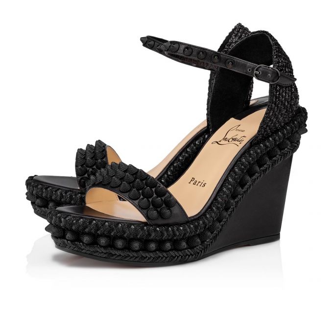 Christian Louboutin Lata 110 Calf Espadrilles Espadrilles Damen Schwarz | AT-45068