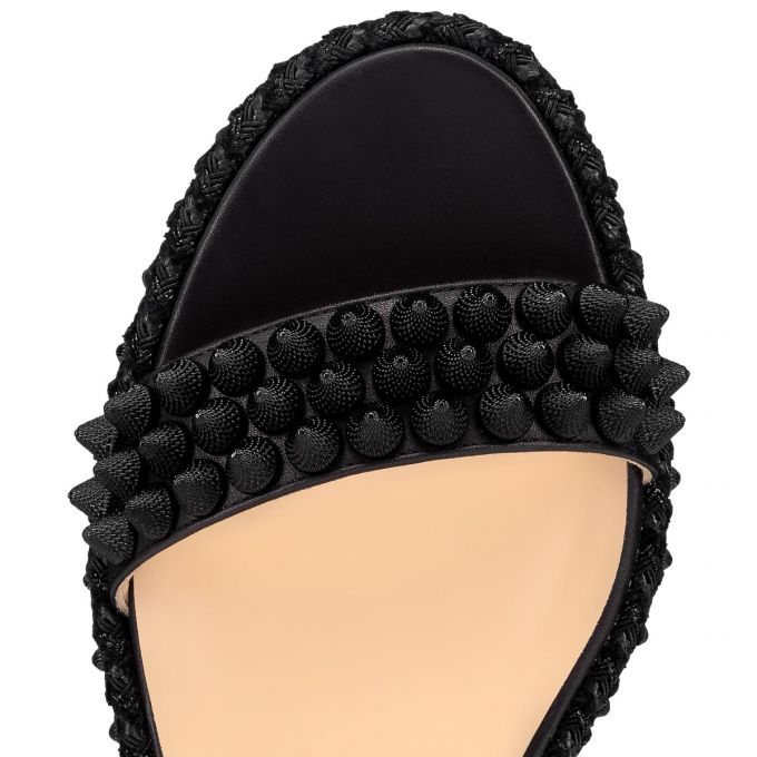 Christian Louboutin Lata 60 Calf Espadrilles Espadrilles Damen Schwarz | AT-08809