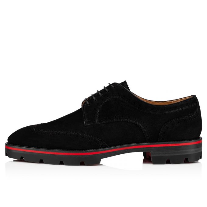 Christian Louboutin Laurlaf Veau Velours Derby Derby Herren Schwarz | AT-11695