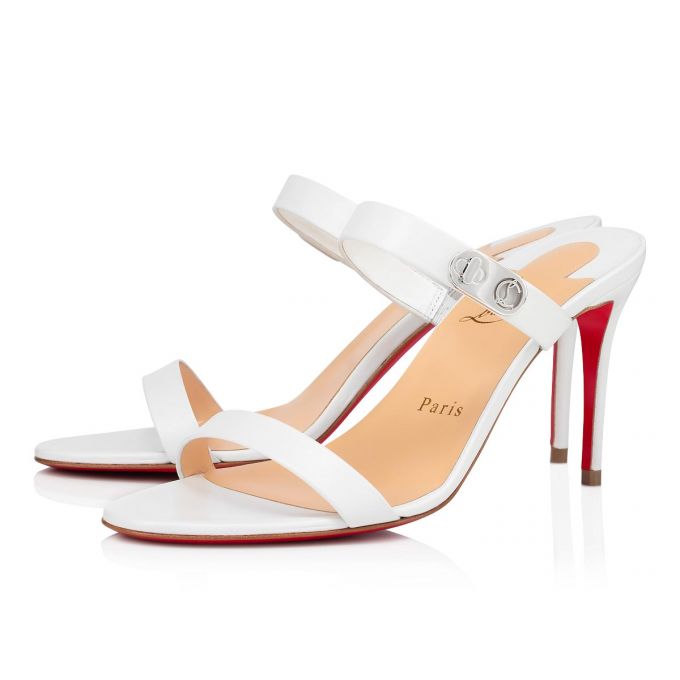 Christian Louboutin Lock Me 85 Mules Mules Damen Weiß | AT-50527