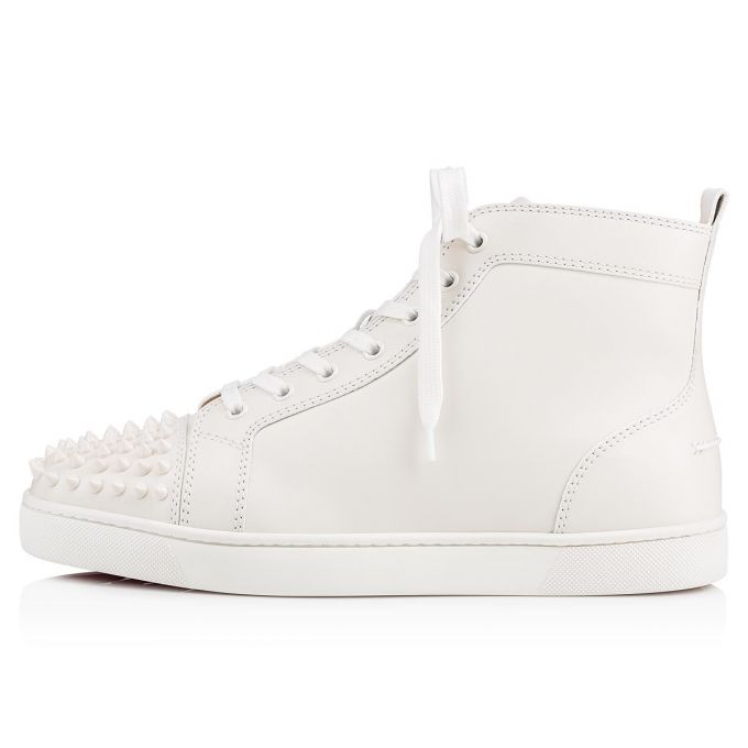 Christian Louboutin Lou Spikes 000 Calf Sneakers Sneakers Herren Weiß | AT-90992