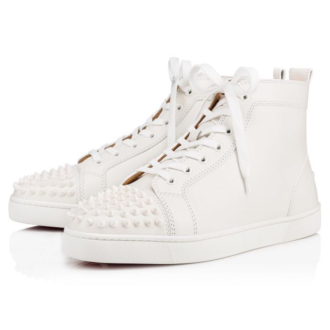 Christian Louboutin Lou Spikes 000 Calf Sneakers Sneakers Herren Weiß | AT-90992