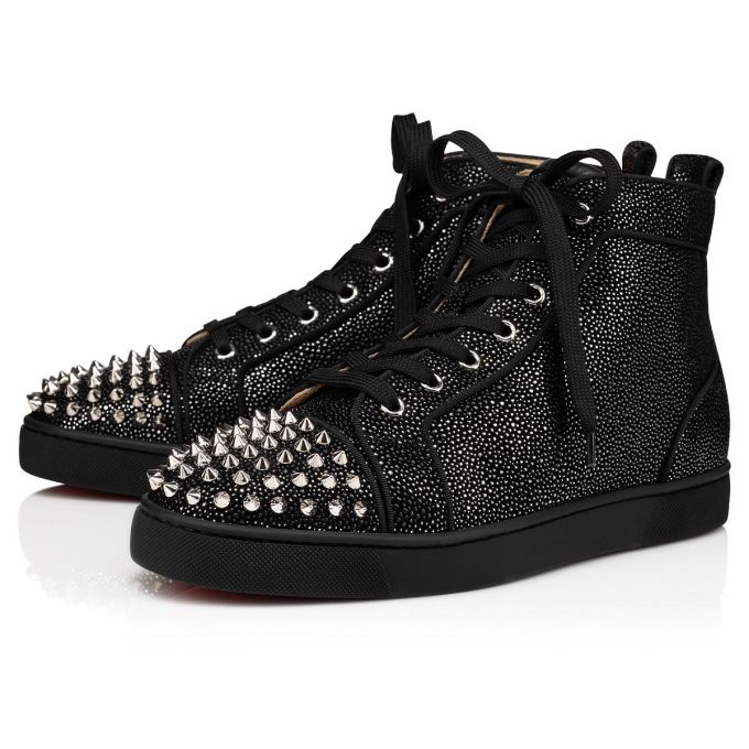 Christian Louboutin Lou Spikes Orla 000 Version Sneakers Sneakers Herren Schwarz | AT-56652