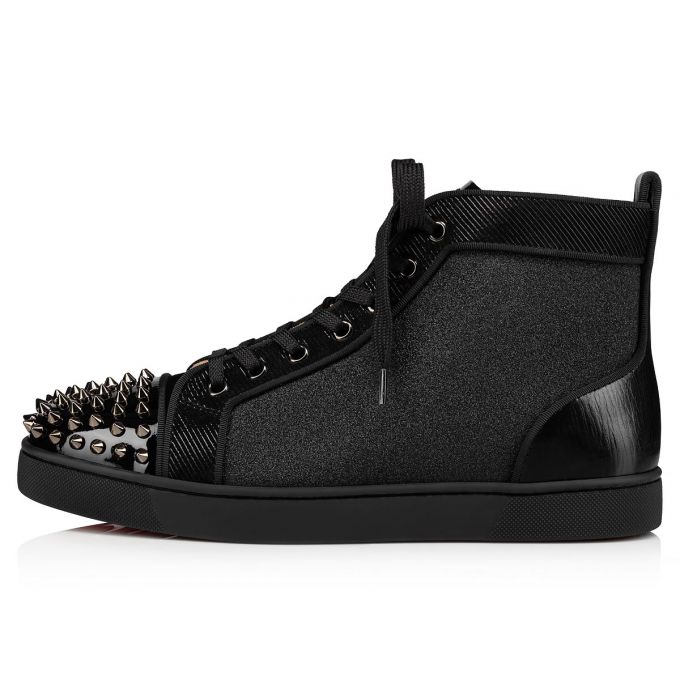 Christian Louboutin Lou Spikes Orlato Creative Leder Sneakers Sneakers Herren Schwarz | AT-84412