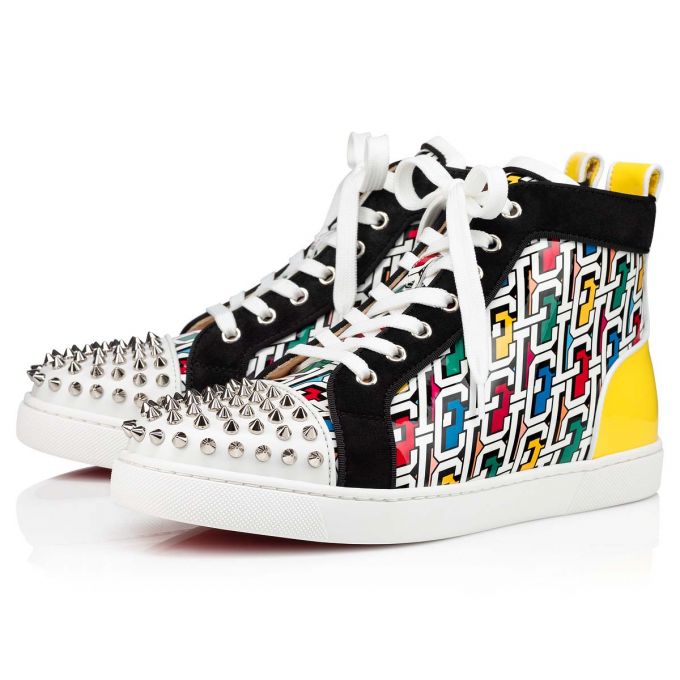 Christian Louboutin Lou Spikes Orlato Lack Sneakers Sneakers Damen Mehrfarbig | AT-11513