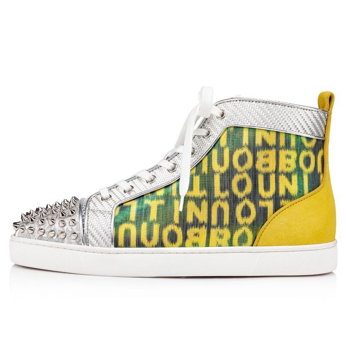 Christian Louboutin Lou Spikes Orlato Version Creative Fabric Sneakers Sneakers Herren Mehrfarbig | AT-77680