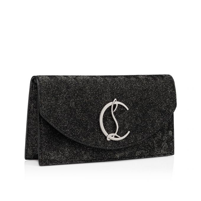 Christian Louboutin Loubi54 Creative Leder Pouches Beuteltasche Damen Schwarz Silber | AT-12164