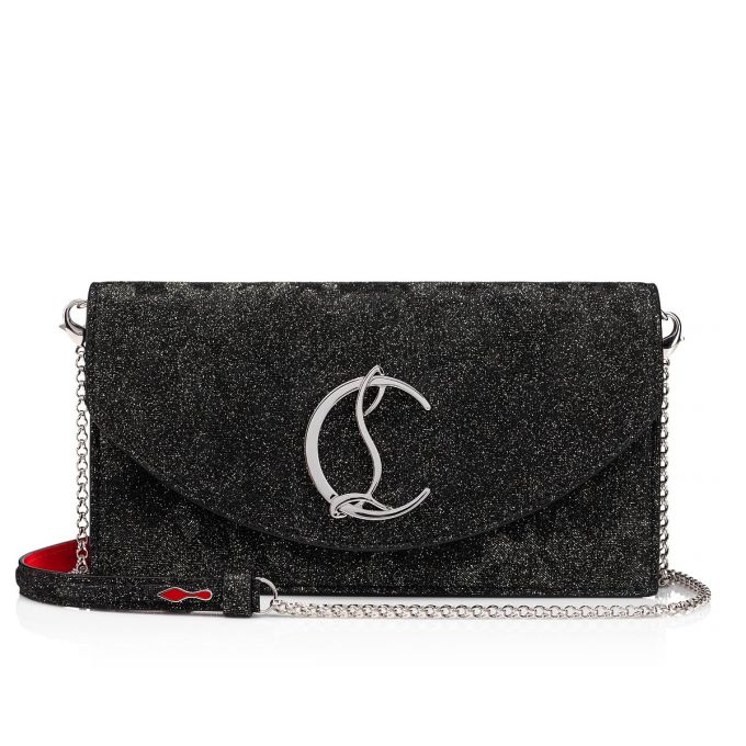 Christian Louboutin Loubi54 Creative Leder Pouches Beuteltasche Damen Schwarz Silber | AT-12164