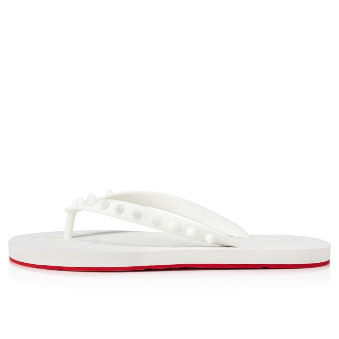 Christian Louboutin Loubi Flip Plastic Finish Mules Mules Damen Weiß | AT-33692