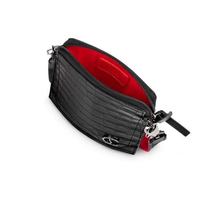 Christian Louboutin Loubilab Creative Leder Pouches Beuteltasche Herren Schwarz | AT-48106