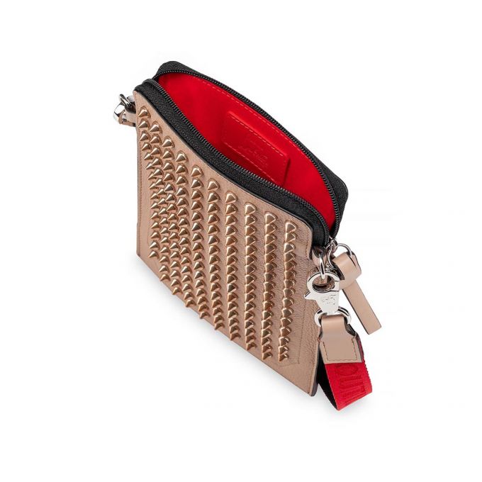 Christian Louboutin Loubilab Klassische Leder Pouches Beuteltasche Herren Braun | AT-24291