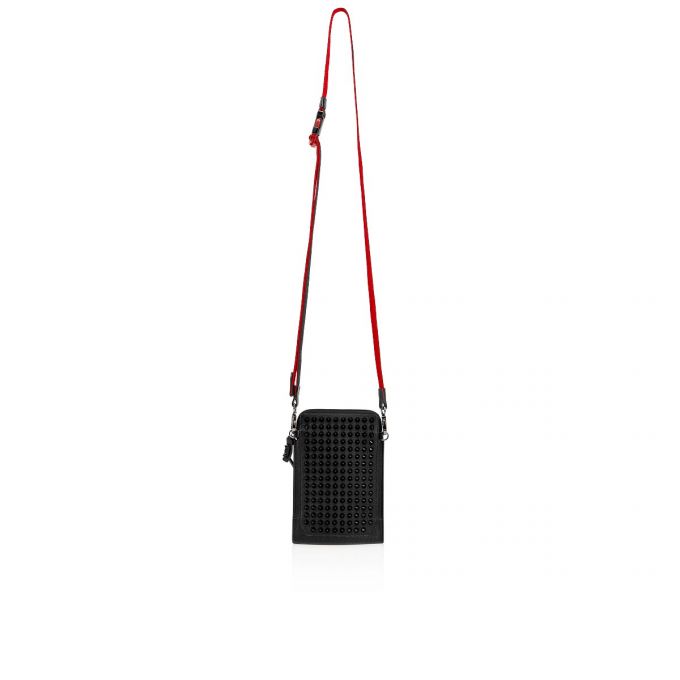 Christian Louboutin Loubilab Klassische Leder Pouches Beuteltasche Herren Schwarz | AT-25956