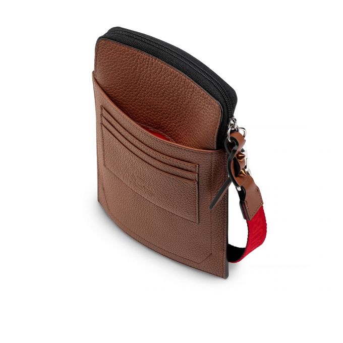 Christian Louboutin Loubilab Klassische Leder Pouches Beuteltasche Herren Braun | AT-30929