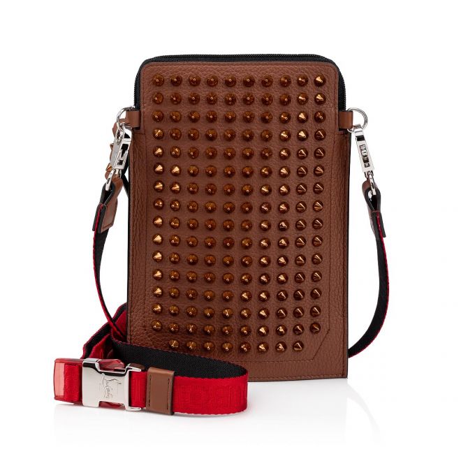 Christian Louboutin Loubilab Klassische Leder Pouches Beuteltasche Herren Braun | AT-30929