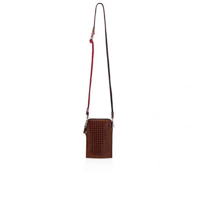 Christian Louboutin Loubilab Klassische Leder Pouches Beuteltasche Herren Braun | AT-31346