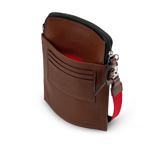 Christian Louboutin Loubilab Klassische Leder Pouches Beuteltasche Herren Braun | AT-31346