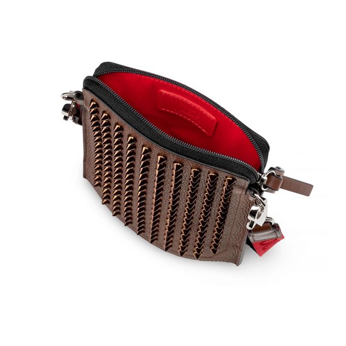 Christian Louboutin Loubilab Klassische Leder Pouches Beuteltasche Herren Braun | AT-31346