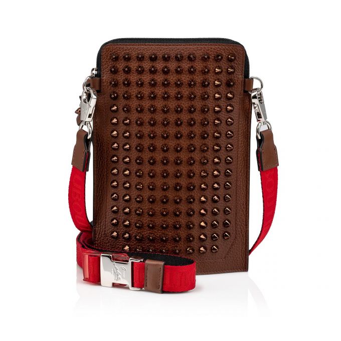 Christian Louboutin Loubilab Klassische Leder Pouches Beuteltasche Herren Braun | AT-31346