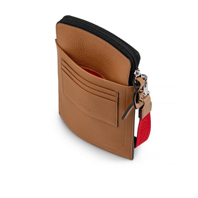 Christian Louboutin Loubilab Klassische Leder Pouches Beuteltasche Herren Braun | AT-51042