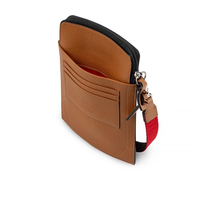 Christian Louboutin Loubilab Klassische Leder Pouches Beuteltasche Herren Braun | AT-62531