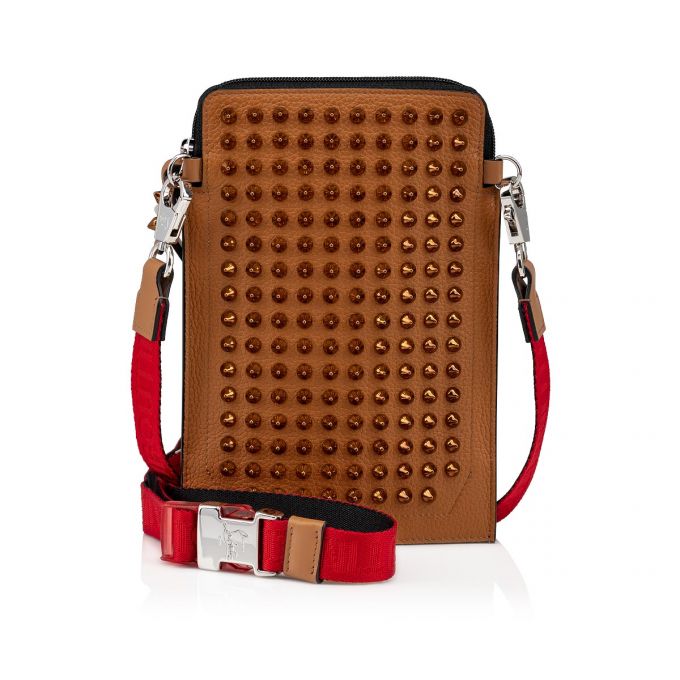 Christian Louboutin Loubilab Klassische Leder Pouches Beuteltasche Herren Braun | AT-62531