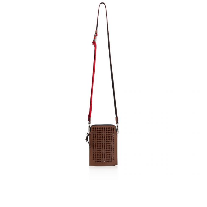 Christian Louboutin Loubilab Klassische Leder Pouches Beuteltasche Herren Braun | AT-73871