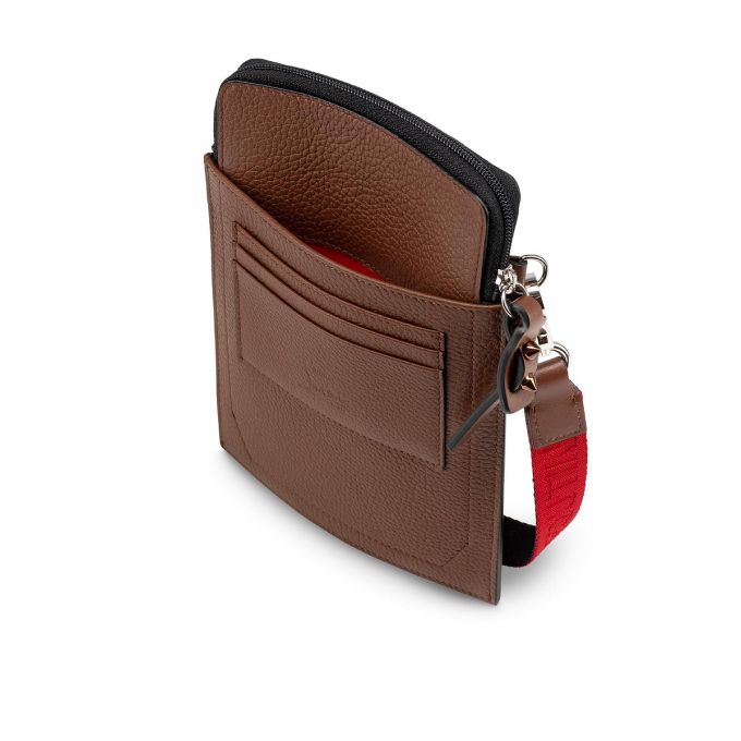 Christian Louboutin Loubilab Klassische Leder Pouches Beuteltasche Herren Braun | AT-73871