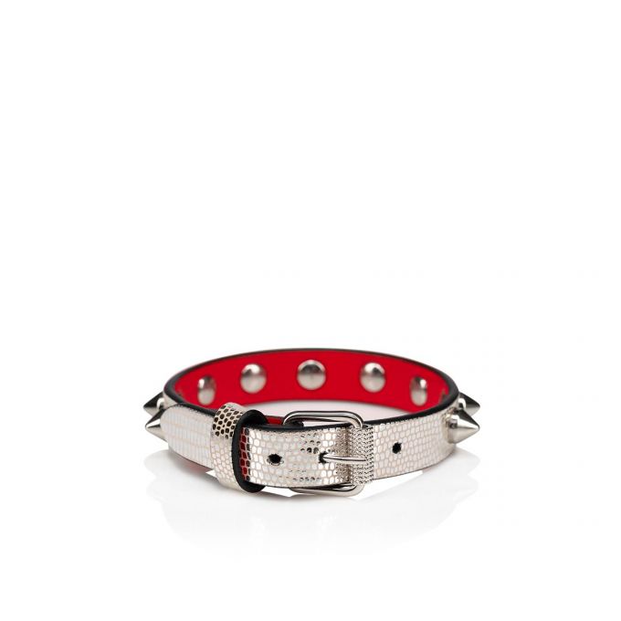 Christian Louboutin Loubilink Bracelet Creative Leder Bracelets Bracelets Damen Silber | AT-13558