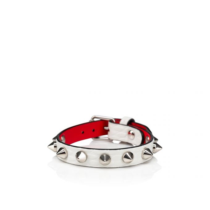 Christian Louboutin Loubilink Bracelet Creative Leder Bracelets Bracelets Damen Weiß Silber | AT-54520