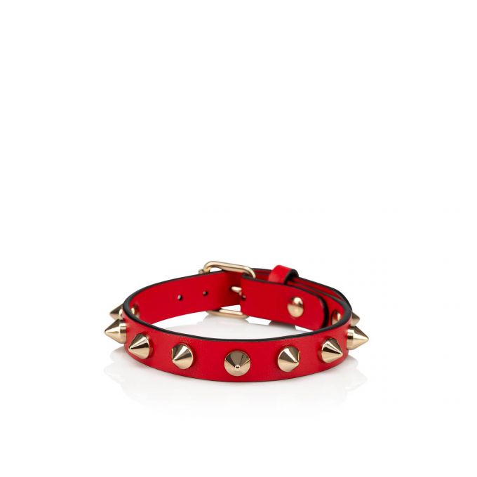 Christian Louboutin Loubilink Klassische Leder Bracelets Bracelets Damen Rot Gold | AT-10879