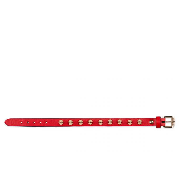 Christian Louboutin Loubilink Klassische Leder Bracelets Bracelets Damen Rot Gold | AT-10879