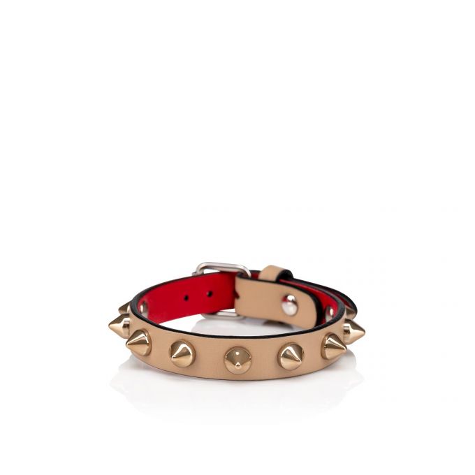 Christian Louboutin Loubilink Klassische Leder Bracelets Bracelets Damen Beige | AT-63802