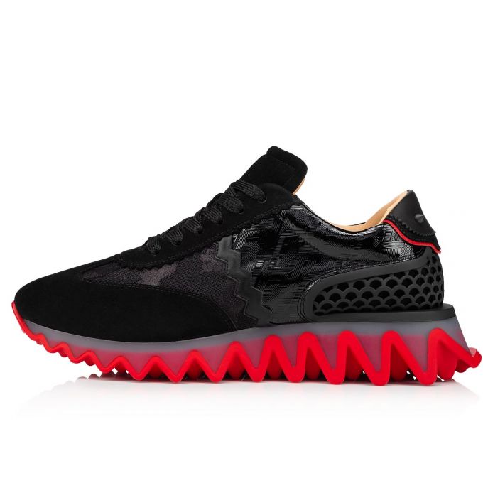 Christian Louboutin Loubishark Creative Leder Sneakers Sneakers Herren Schwarz | AT-23260