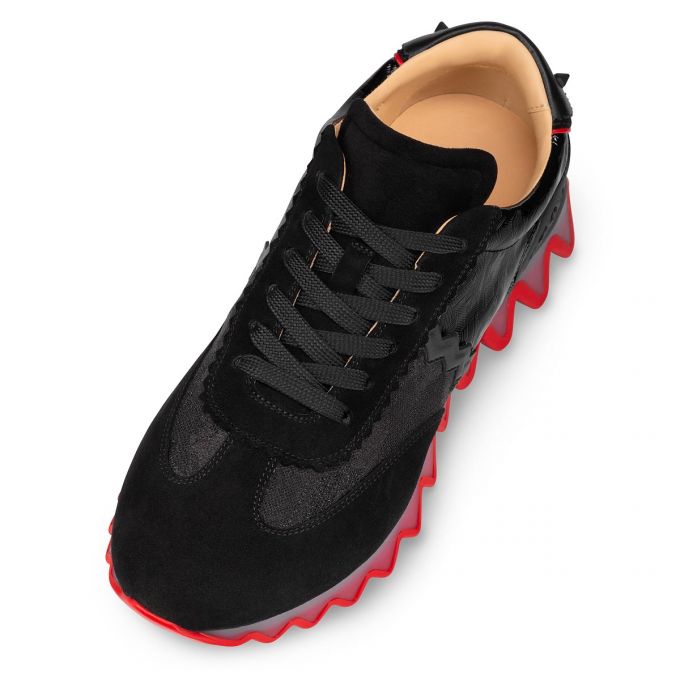 Christian Louboutin Loubishark Creative Leder Sneakers Sneakers Herren Schwarz | AT-23260