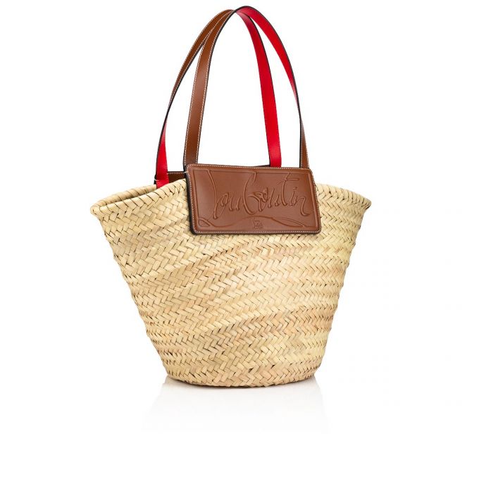 Christian Louboutin Loubishore Creative Fabric Basket Basket Damen Beige Braun | AT-03754