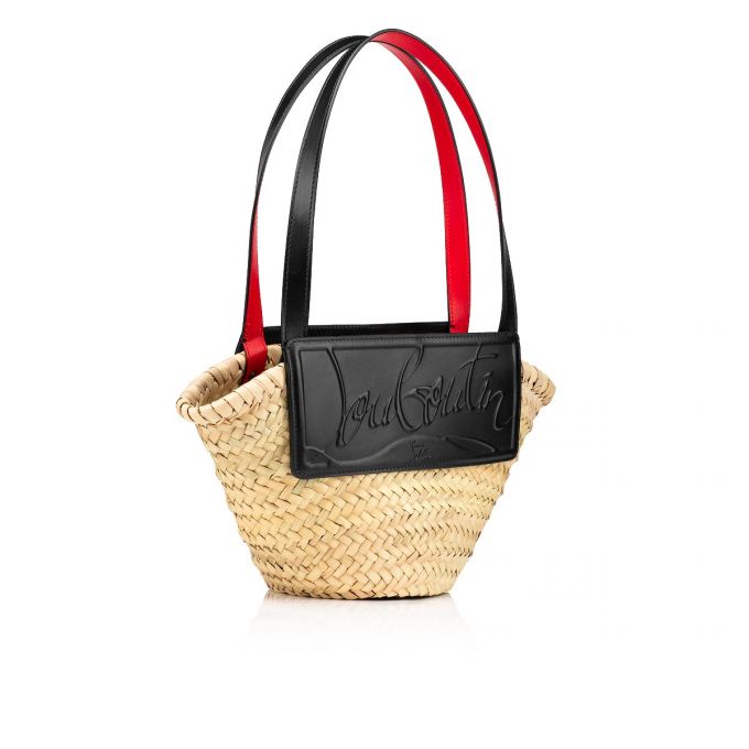 Christian Louboutin Loubishore Small Creative Fabric Basket Basket Damen Weiß Schwarz | AT-20413