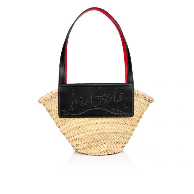 Christian Louboutin Loubishore Small Creative Fabric Basket Basket Damen Weiß Schwarz | AT-20413