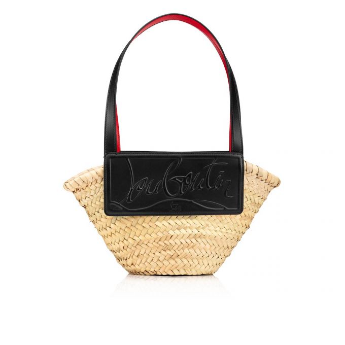 Christian Louboutin Loubishore Small Creative Fabric Basket Basket Damen Weiß Schwarz | AT-20413