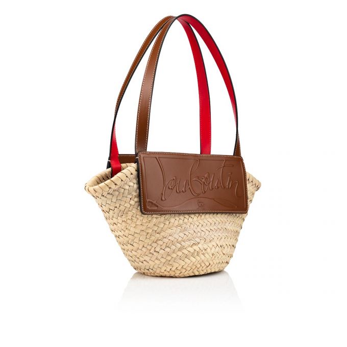 Christian Louboutin Loubishore Small Creative Fabric Basket Basket Damen Beige Braun | AT-49038