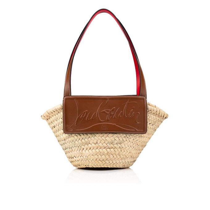 Christian Louboutin Loubishore Small Creative Fabric Basket Basket Damen Beige Braun | AT-49038