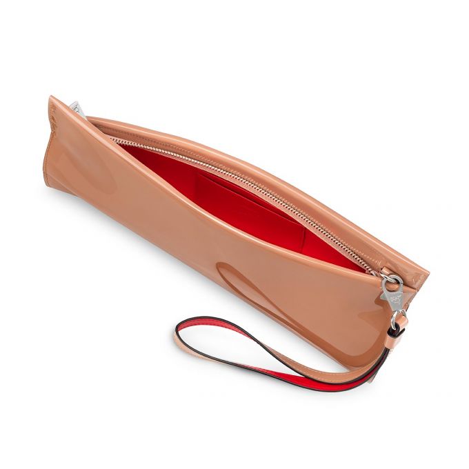 Christian Louboutin Loubitwist Clutch Klassische Leder Pouches Beuteltasche Damen Beige | AT-95808