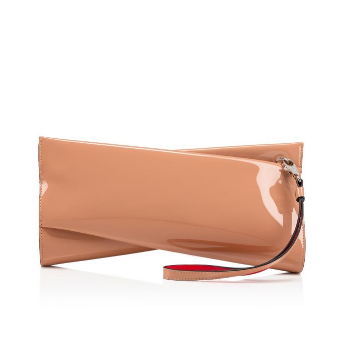 Christian Louboutin Loubitwist Clutch Klassische Leder Pouches Beuteltasche Damen Beige | AT-95808