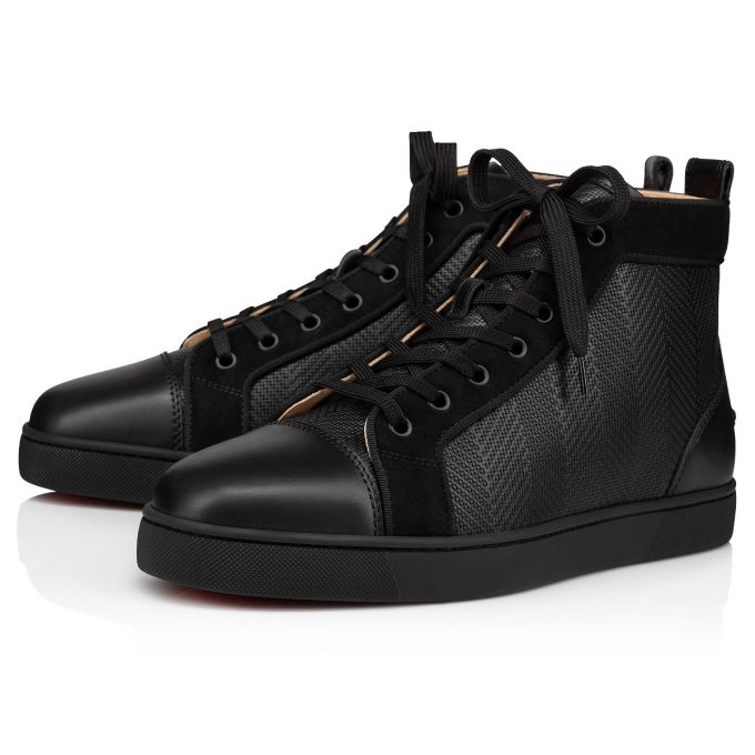 Christian Louboutin Louis Creative Leder Sneakers Sneakers Herren Schwarz | AT-38459