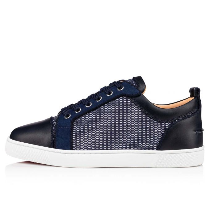 Christian Louboutin Louis Junior Orlato Baumwoll Sneakers Sneakers Herren Blau | AT-97547