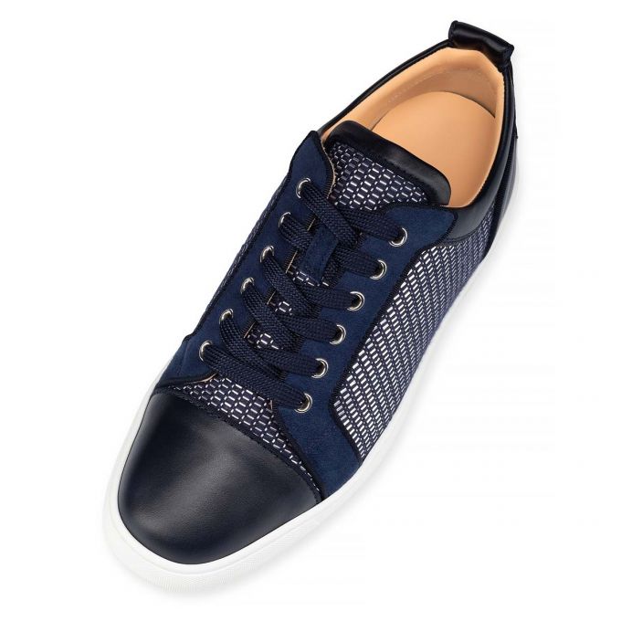 Christian Louboutin Louis Junior Orlato Baumwoll Sneakers Sneakers Herren Blau | AT-97547